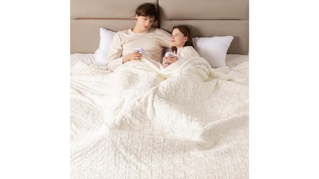 large dual heat electric blanket
