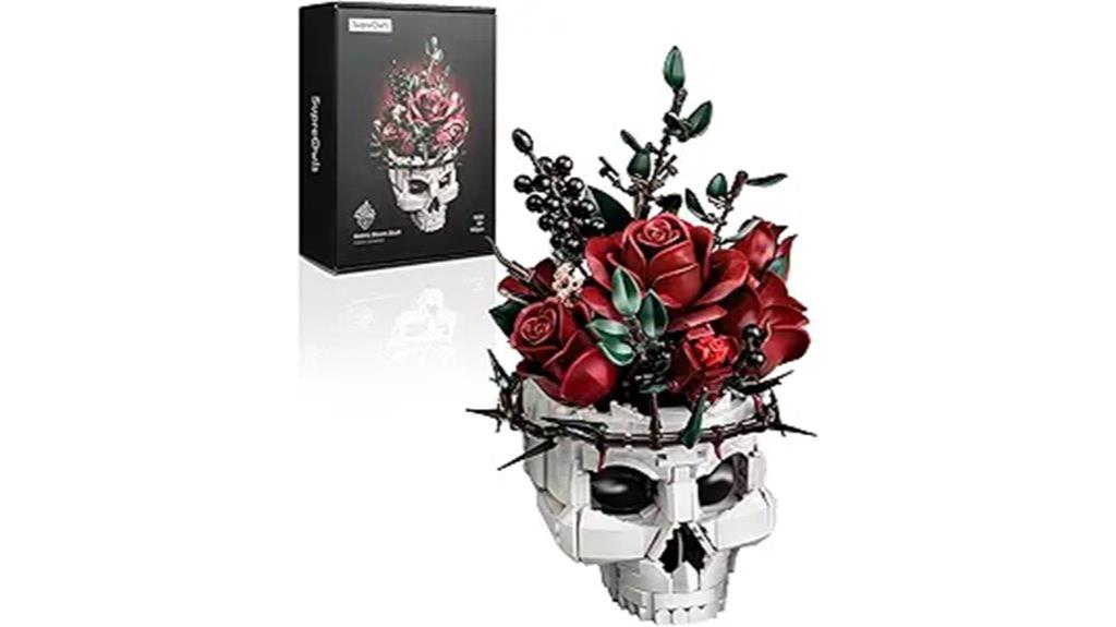 skull roses flower kit