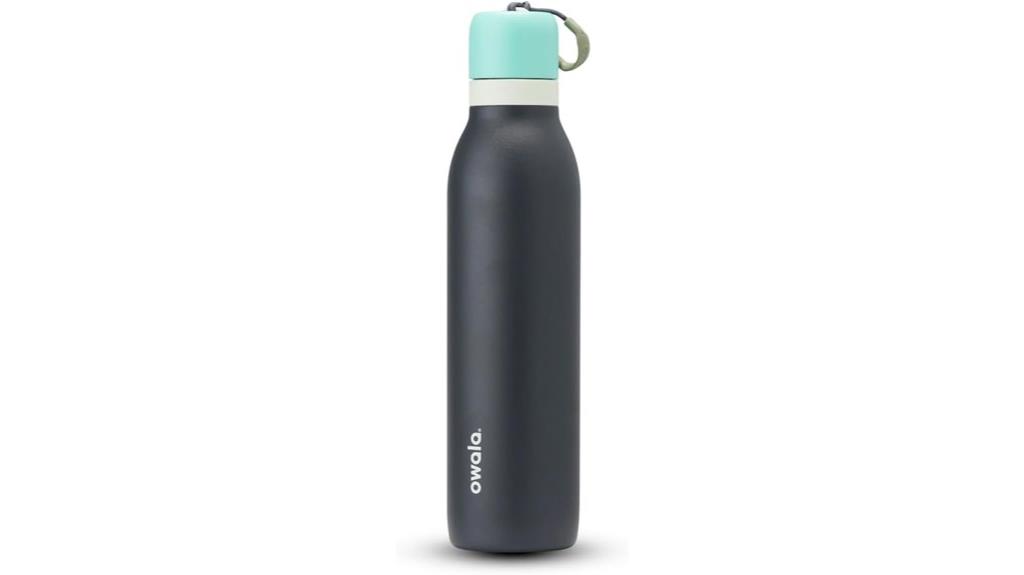 stainless blue grey bottle