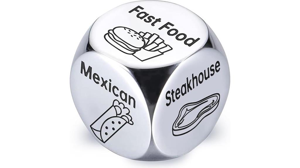 steel food decision dice