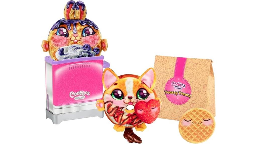 toaster with plush accessories