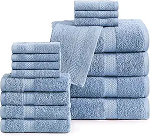 Lane Linen 100% Cotton Bath Towels Set (16 Pieces)