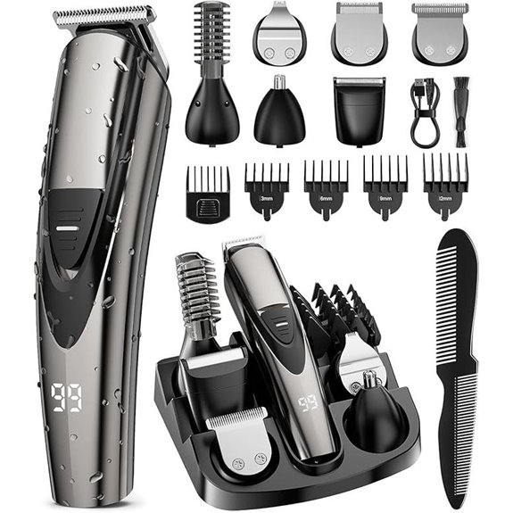 SHPAVVER Men’s 12-in-1 Cordless Beard Trimmer Kit