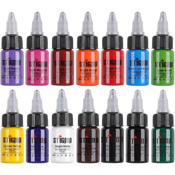 Stigma Tattoo Ink Color Set 14 Colors 15ml
