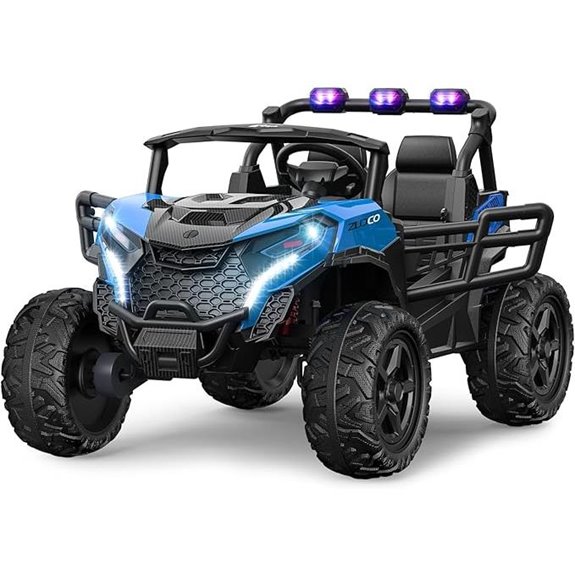 24V 2-Seater Ride-On Car with Lights and Bluetooth