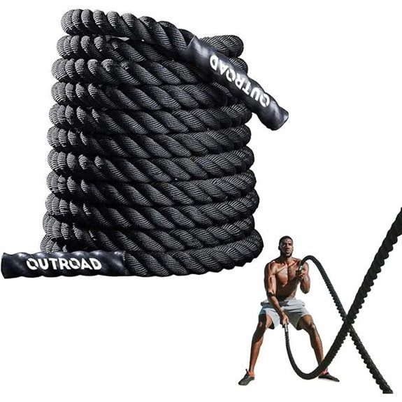 Battle Ropes 1.5 x 30 ft for Workout and Muscle Building