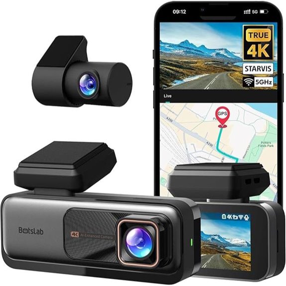 BOTSLAB 4K Dash Cam with GPS Night Vision WiFi