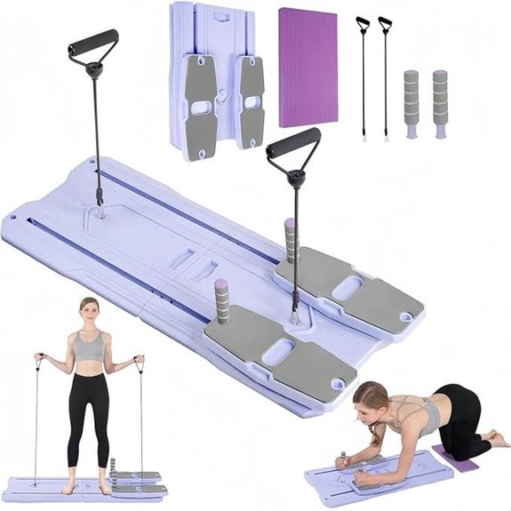 Foldable 8-in-1 Pilates Reformer with Resistance Bands