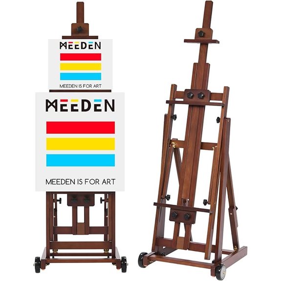 MEEDEN H-Frame Adjustable Beech Wood Art Easel
