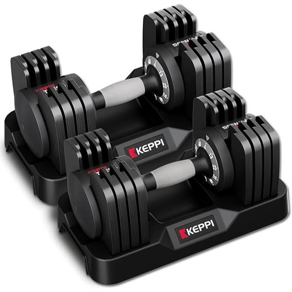 Keppi Adjustable Dumbbell Set for Full Body Workout