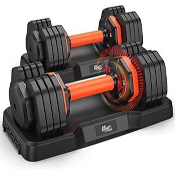 Adjustable Dumbbell Set of 2 with Storage