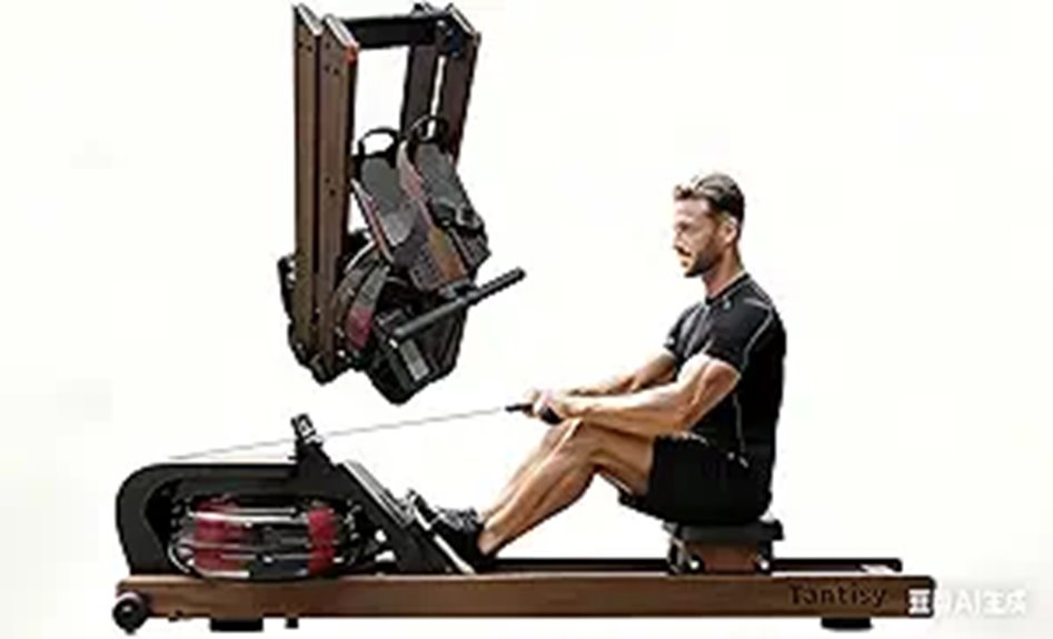 Foldable Water Rower with Adjustable Tank & Comfort Seat