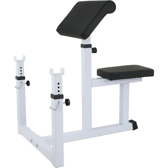 JungleA Adjustable Arm Preacher Curl Bench for Home