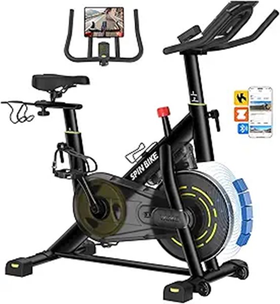 YAMO Exercise Bike with App Adjustable Resistance