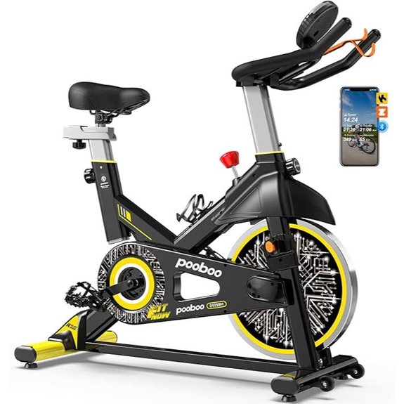 Pooboo Exercise Bike with Adjustable Resistance
