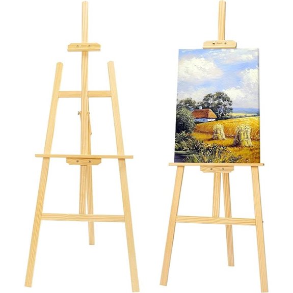 Wooden Adjustable Art Easel for Canvas and Posters