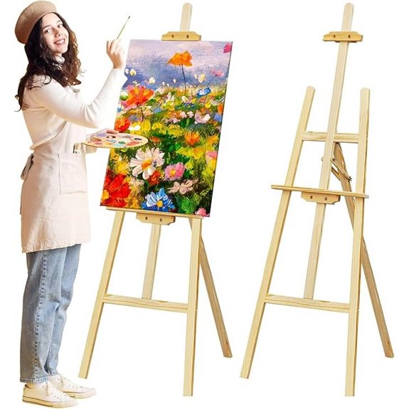 Nian Feng Adjustable Wooden Art Easel 59-Inch