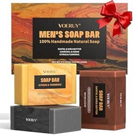 Men's Natural Handmade Bar Soap for Face & Body