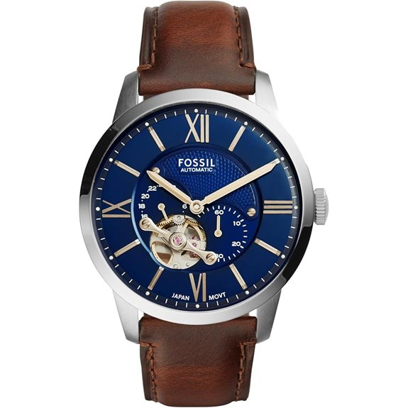 Fossil Men's Townsman Skeleton Watch with Leather Strap