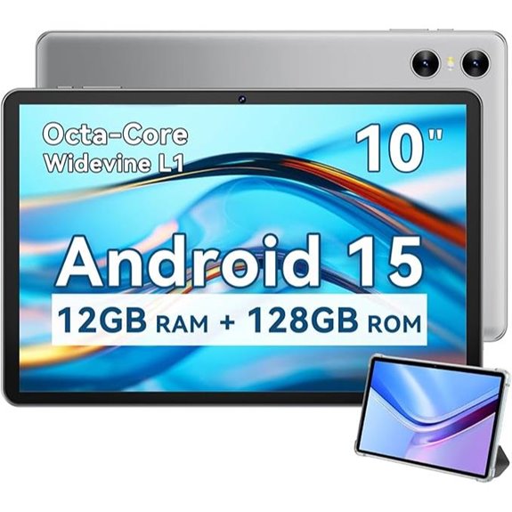 Android 15 10-Inch Tablet with 12GB RAM and Expandable Storage