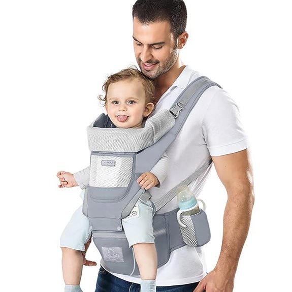 Ergonomic Baby Carrier with Hip Seat for Infants