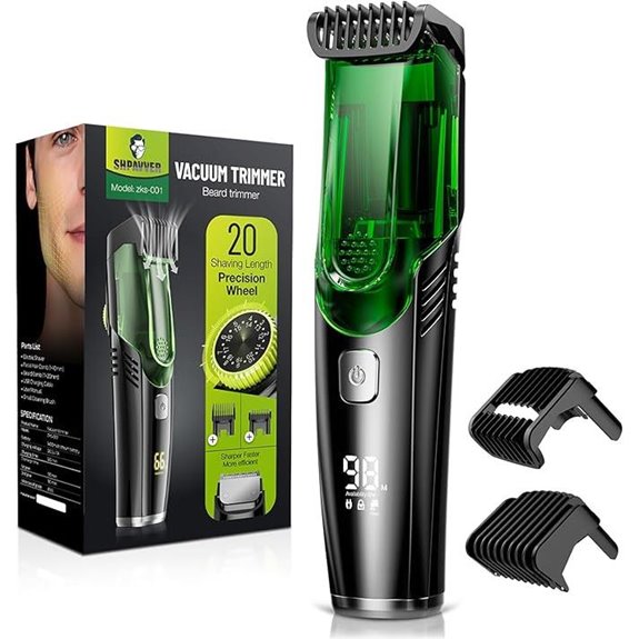 SHPAVVER Beard Trimmer with Vacuum and Waterproofing