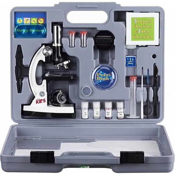 AmScope 120X-1200X 52-Piece Beginner Microscope Kit