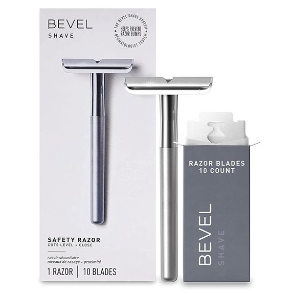 Bevel Safety Razor with Blades for Coarse Hair