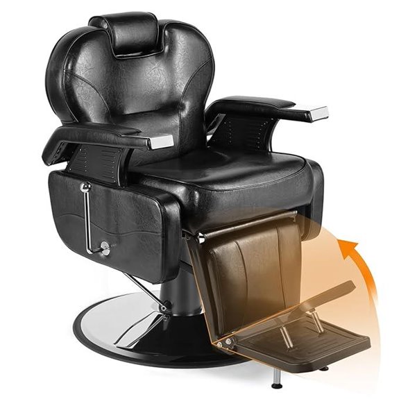 Artist Hand Black Hydraulic Barber Styling Chair