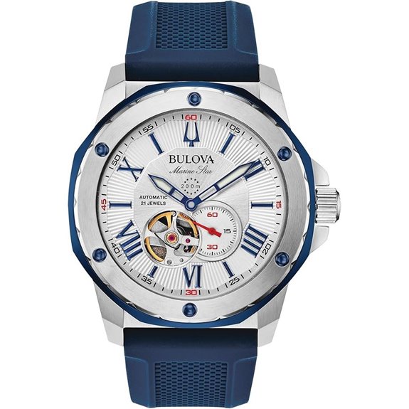 Bulova Marine Star Automatic Watch with Blue Strap