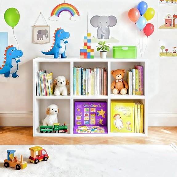 Kids' 6-Cube Organizer Shelf for Kids' Rooms