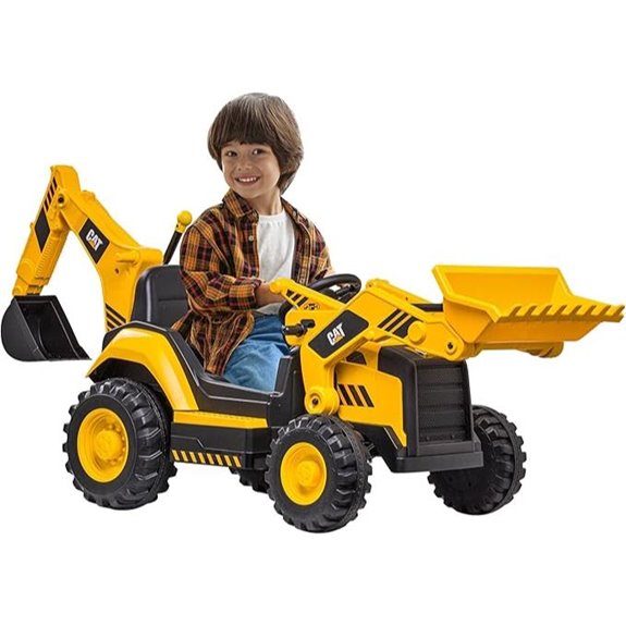 Kid Trax 12V CAT Backhoe Loader Ride-On Toy