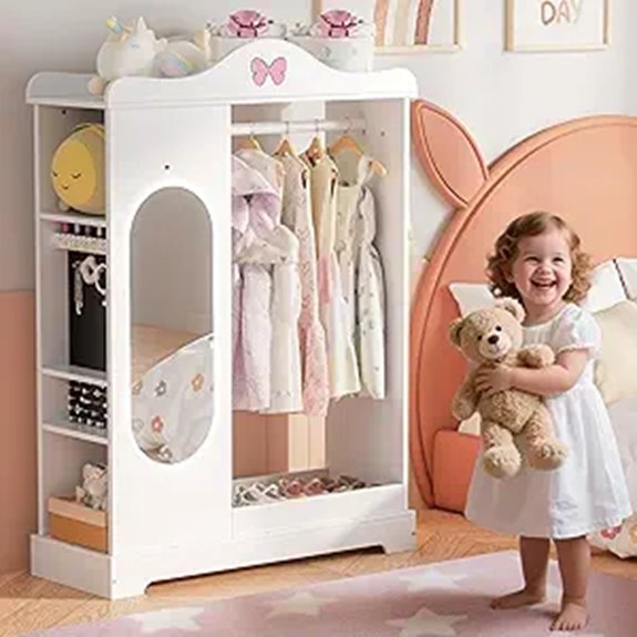 Kids Armoire with Jewelry Cabinet and Mirror