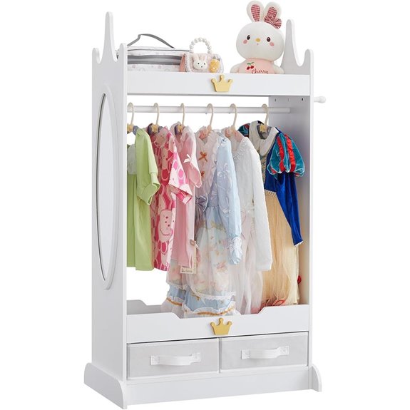 Kids Dress Up Storage Armoire with Mirror