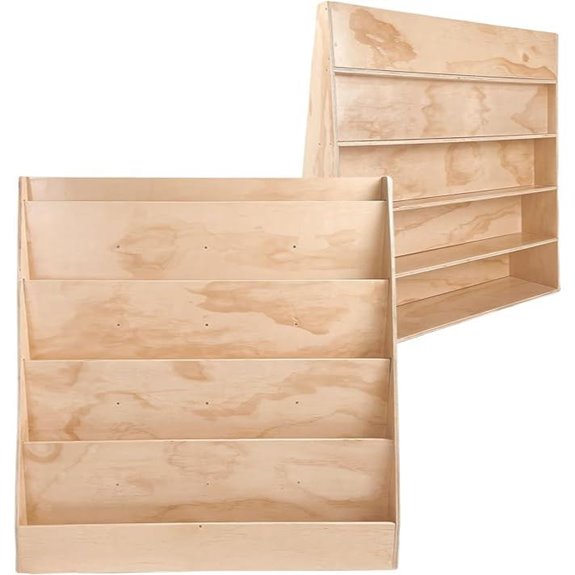 Tongmo 5-Tier Kids Bookshelf with Storage