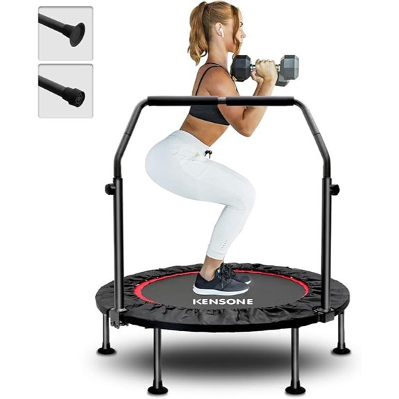 compact indoor exercise trampoline