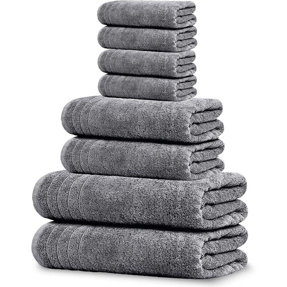 Tens 8-Pack Cotton Towels Set Dark Grey
