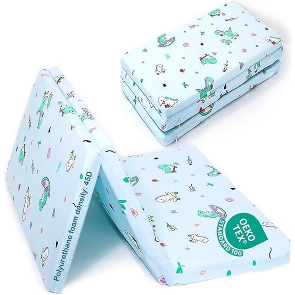Upgraded 2025 Pack and Play Mattress (Tri-fold Dinosaur)