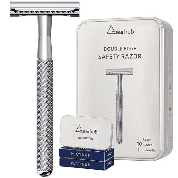 Gearhub Double Edge Safety Razor with 10 Blades