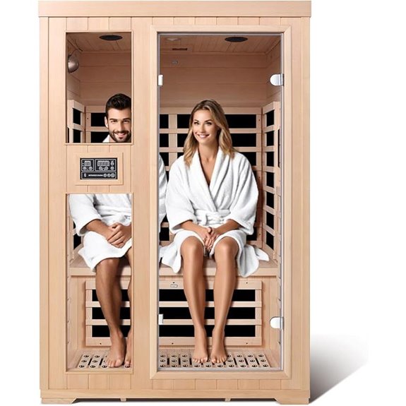 2-Person Infrared Sauna with Bluetooth and Chromotherapy