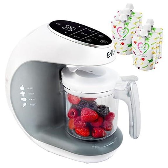 EVLA'S Baby Food Maker with Pouches and Touch Screen