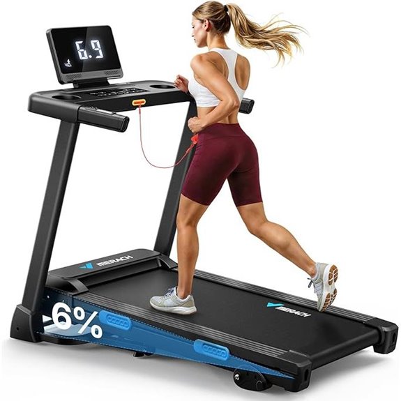 MERACH Incline Treadmill 300LBS Foldable with App