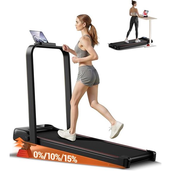 4-in-1 Foldable Walking Pad Treadmill with Incline