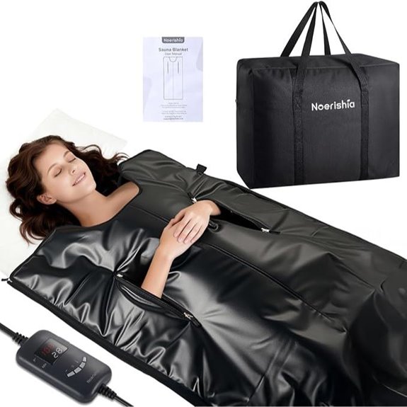 Portable Infrared Sauna Blanket with Remote Foldable