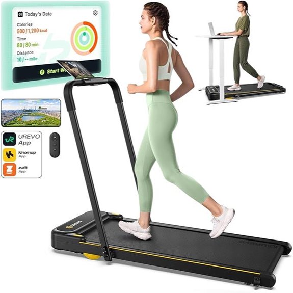 UREVO Strol 2E Folding Treadmill with App and LED Display