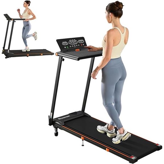 3-in-1 Foldable Treadmill with Desk for Home Office