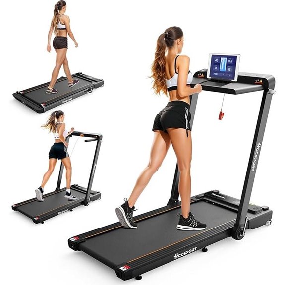 3-in-1 Foldable Under Desk Treadmill with Desk