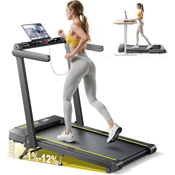 Walking Pad Treadmill with Incline Folding Bluetooth App