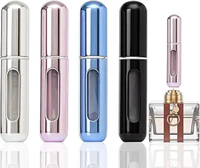 Mini Refillable Perfume Atomizer Set (4 Pack)