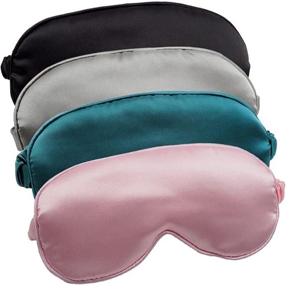 Silk Sleep Mask 4 Pack with Elastic Strap